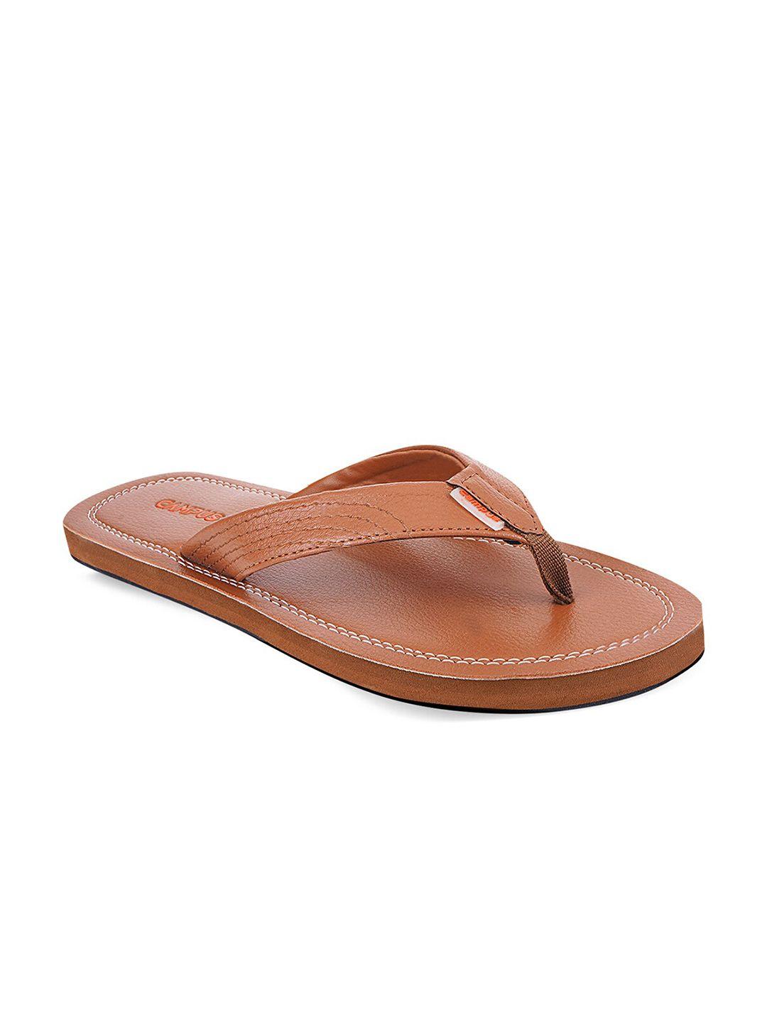 campus men tan thong flip-flops