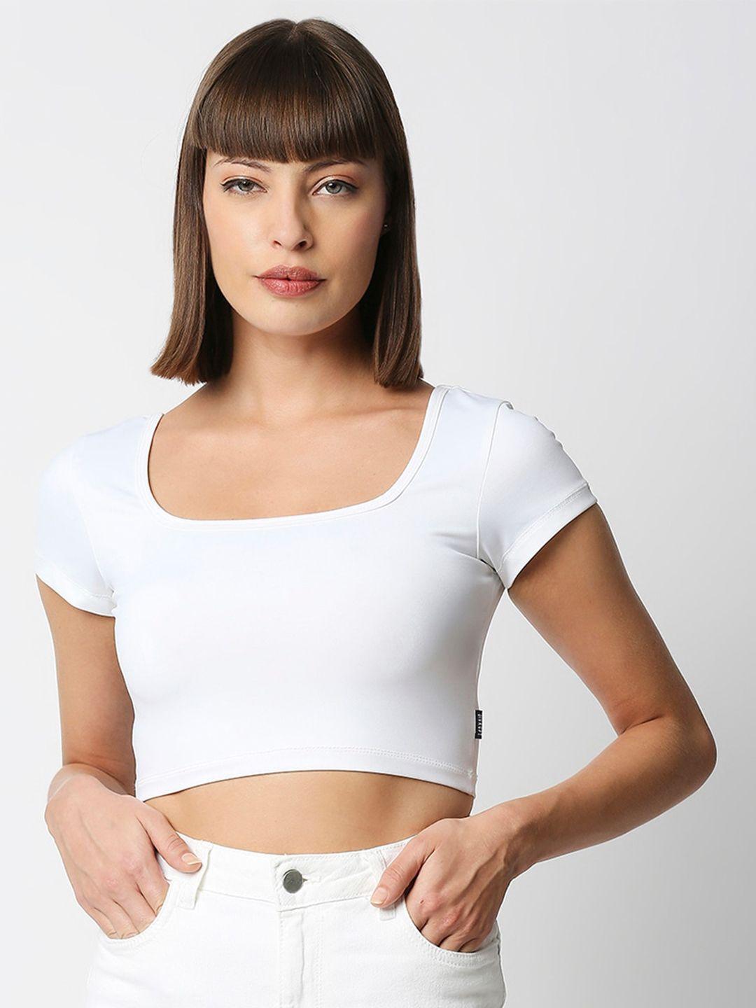 disrupt white crop top