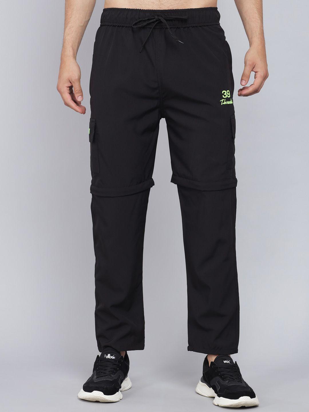 39 threads men black track pants