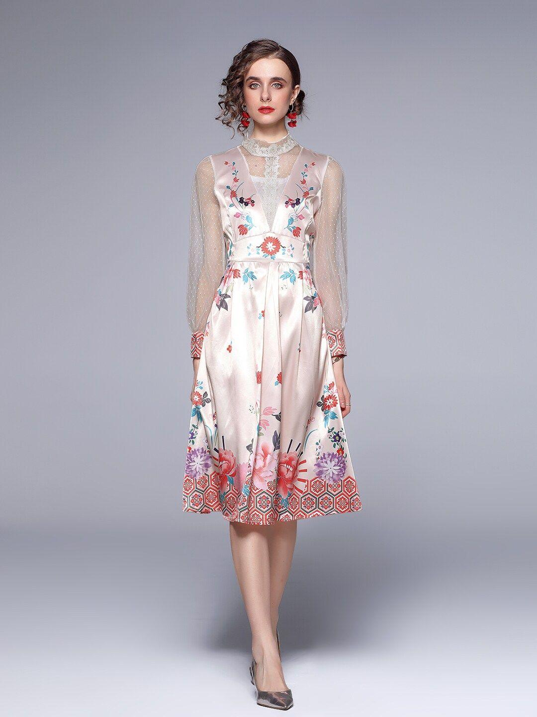 jc collection women multicoloured floral midi dress