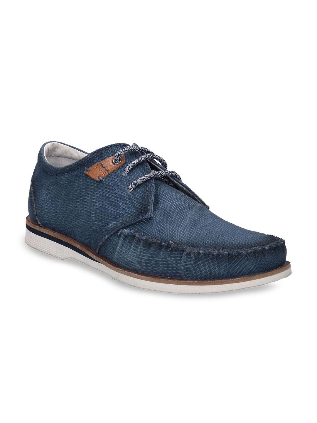 bugatti men blue formal derbys