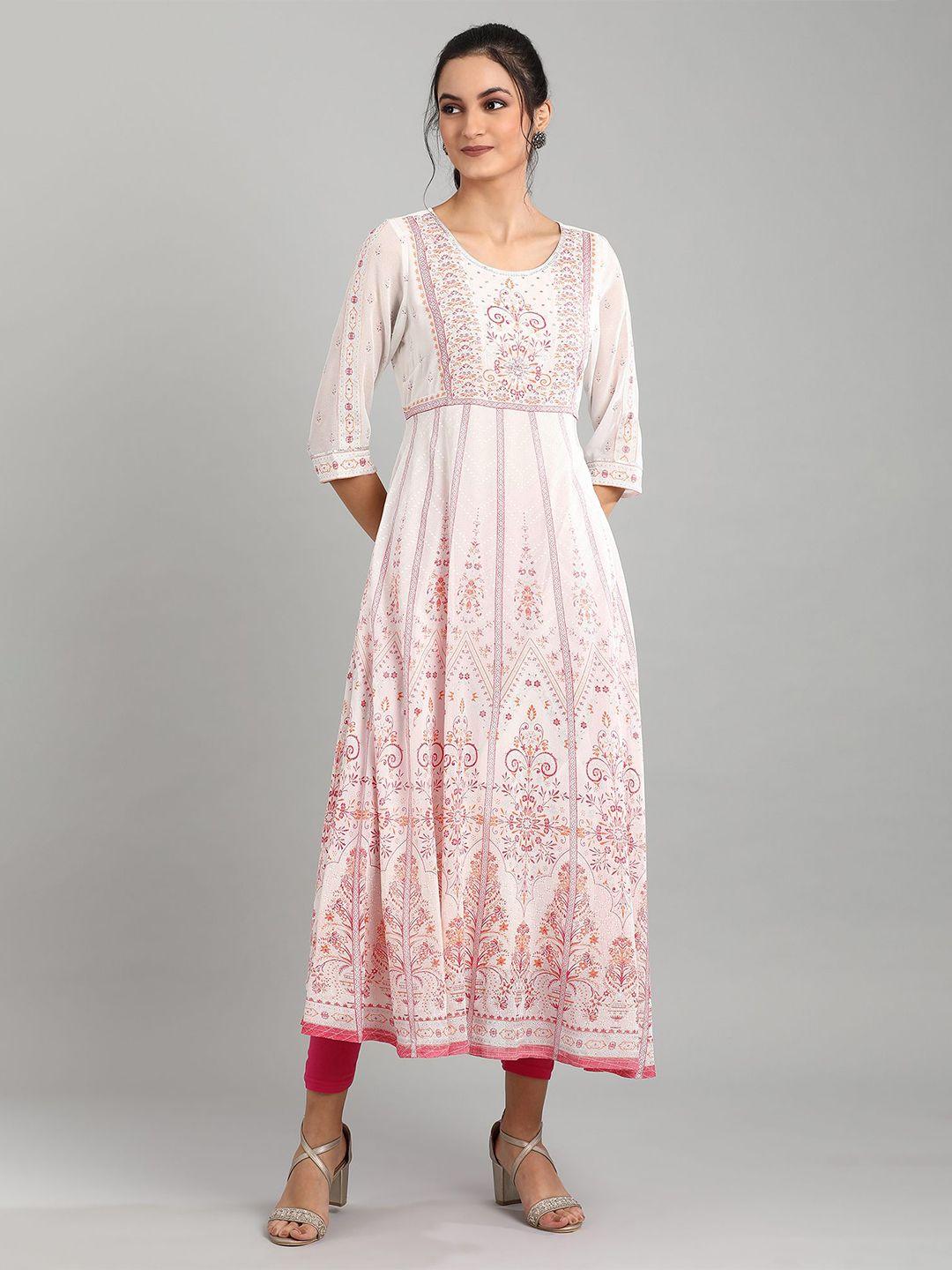 aurelia off white ethnic motifs maxi dress