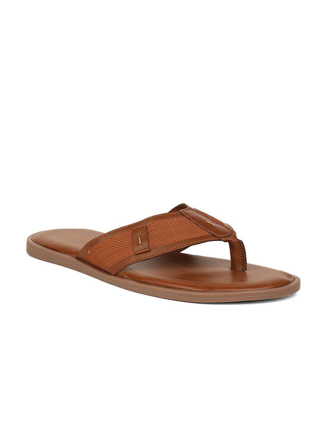 bata men tan t-strap flats