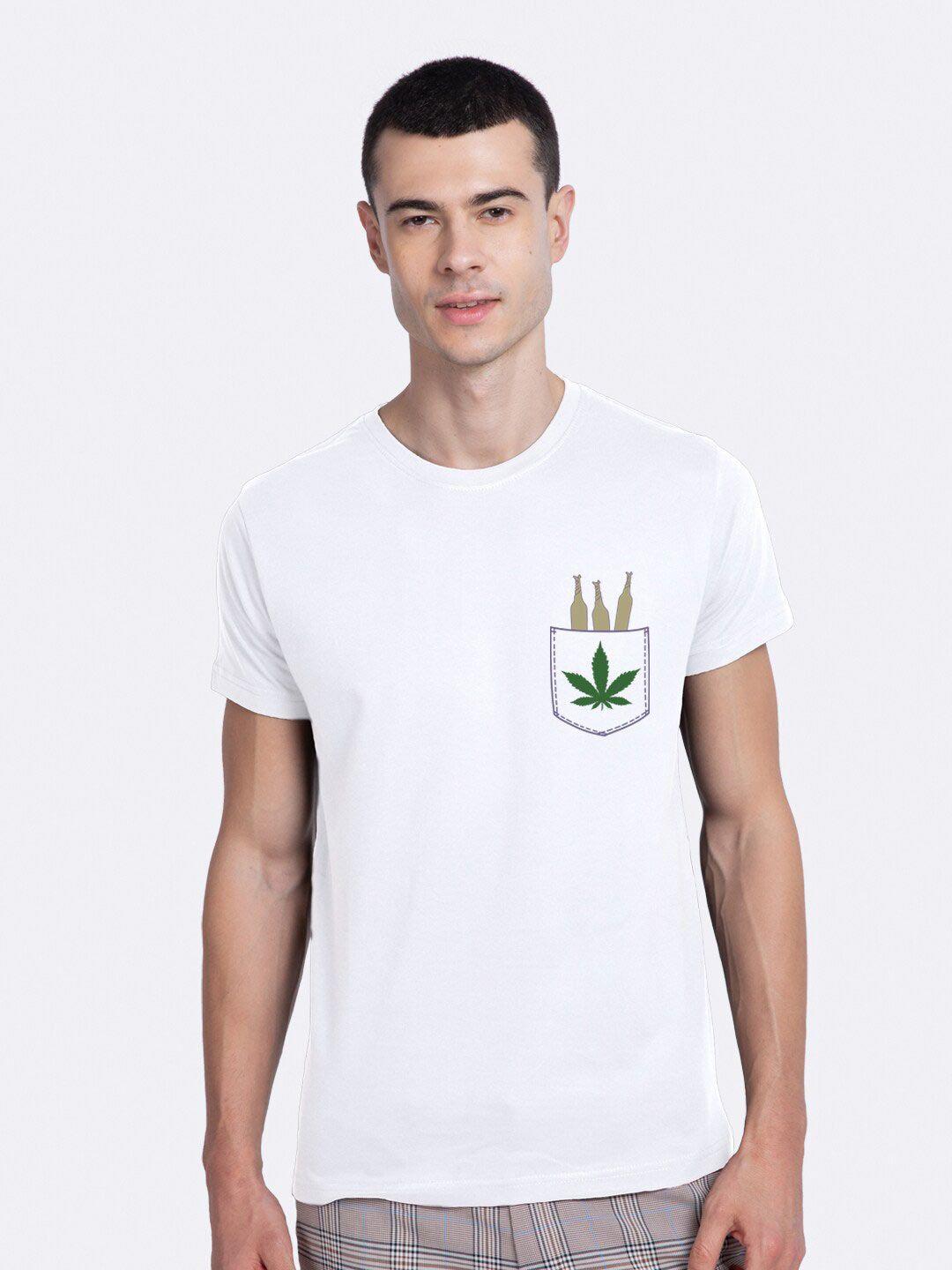 bewakoof men white t-shirt