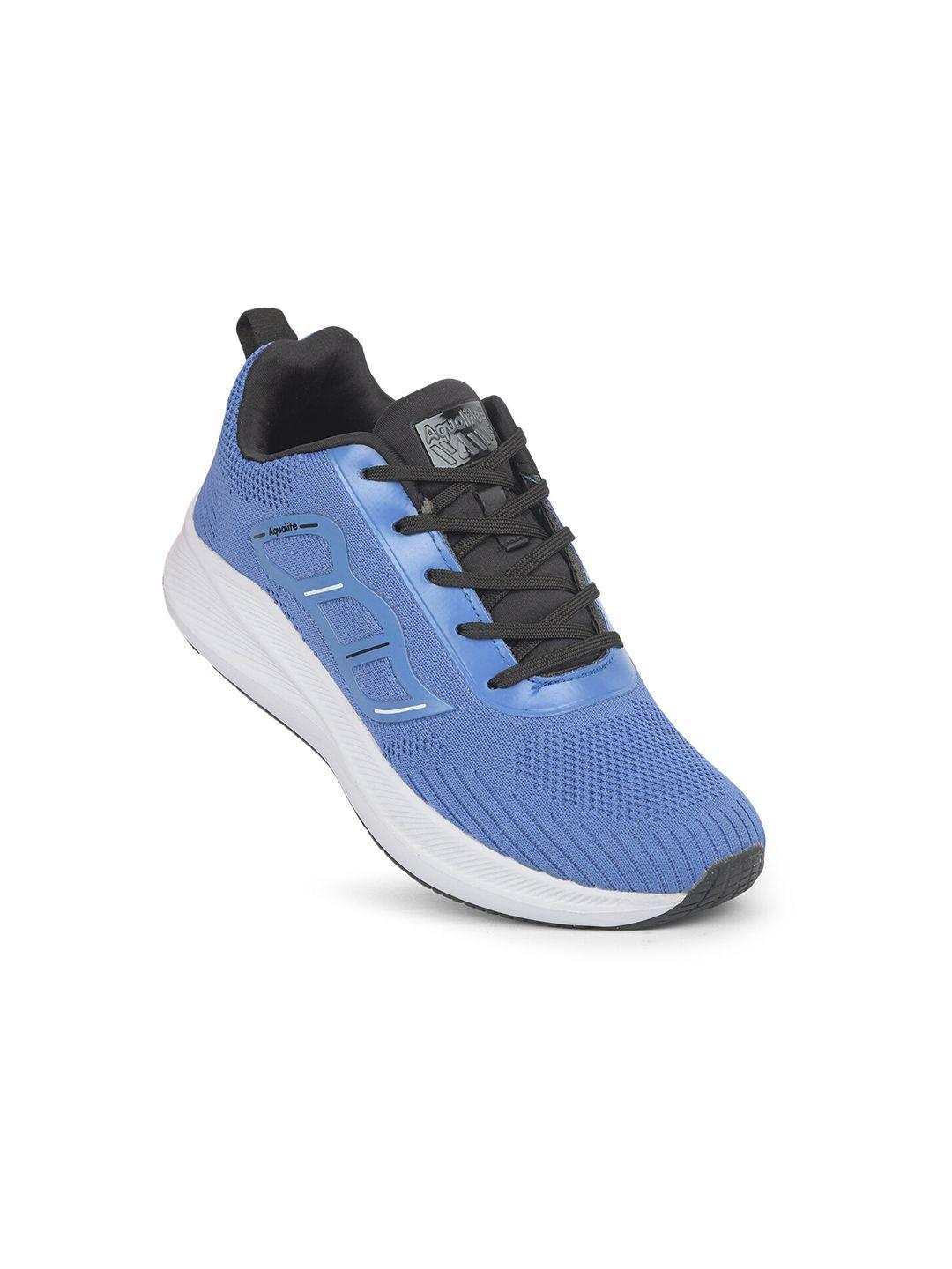 aqualite men blue mesh running shoes