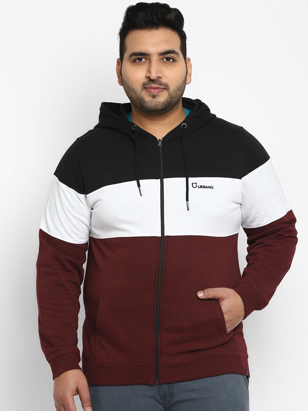 urbano plus men multicoloured colourblocked bomber jacket