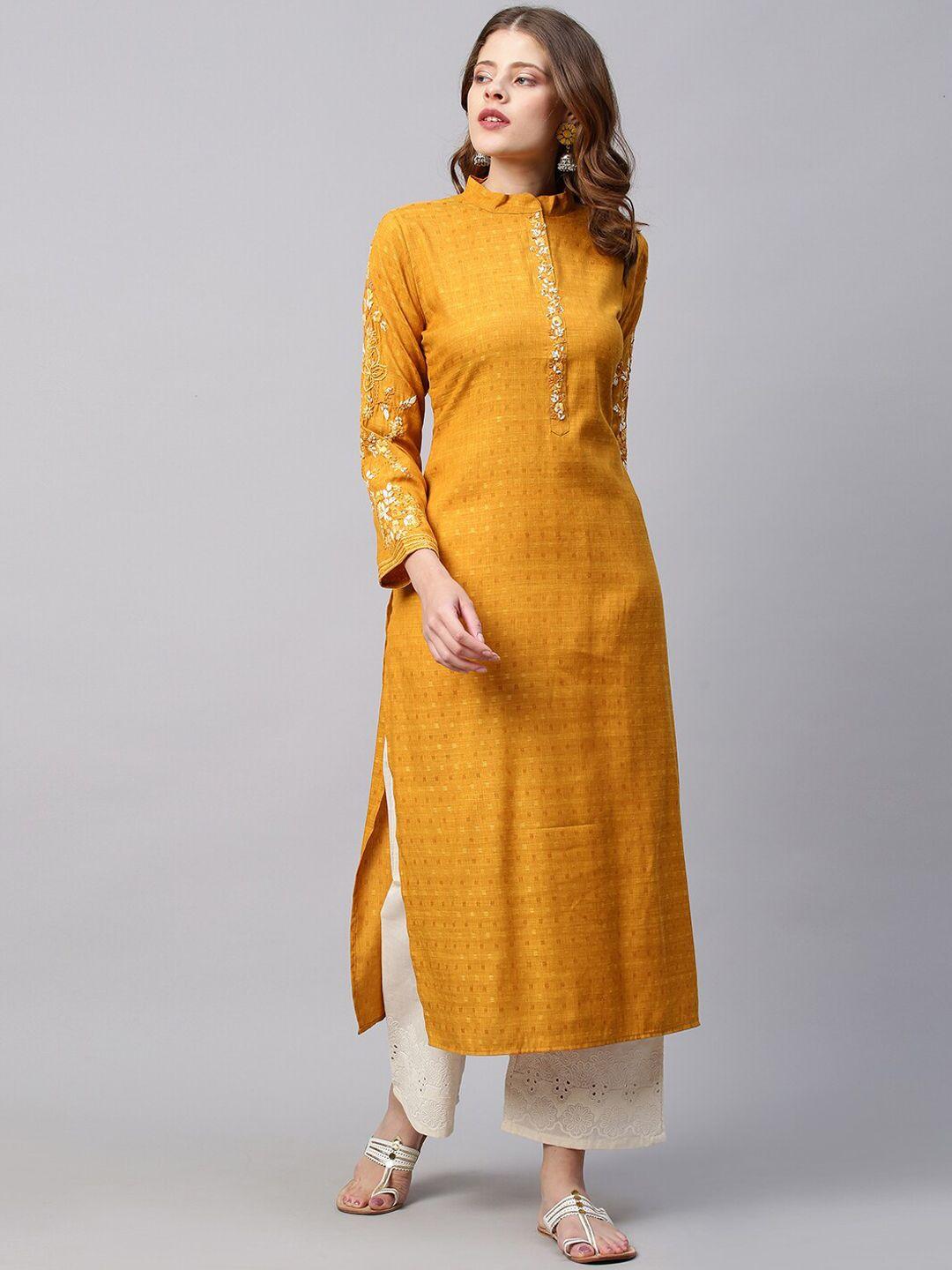 fashor women yellow kurta