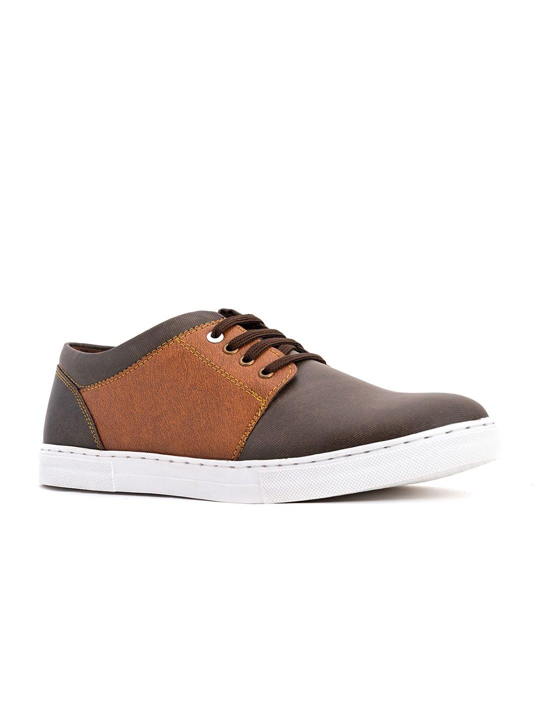 khadims men brown colourblocked oxfords