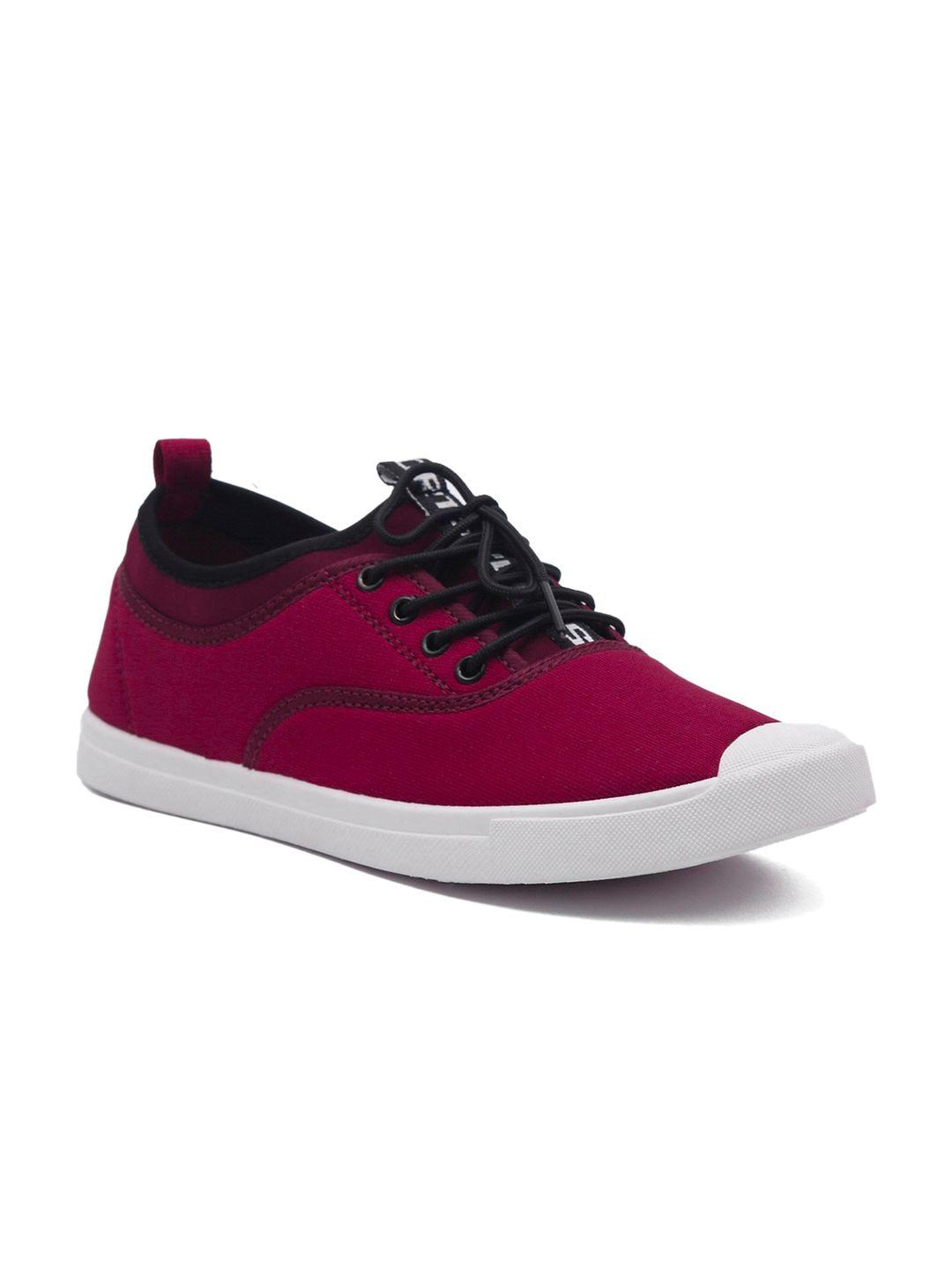 asian men maroon colourblocked sneakers