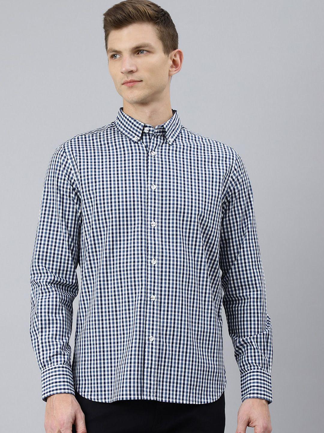 woods men multicoloured gingham checks checked casual shirt