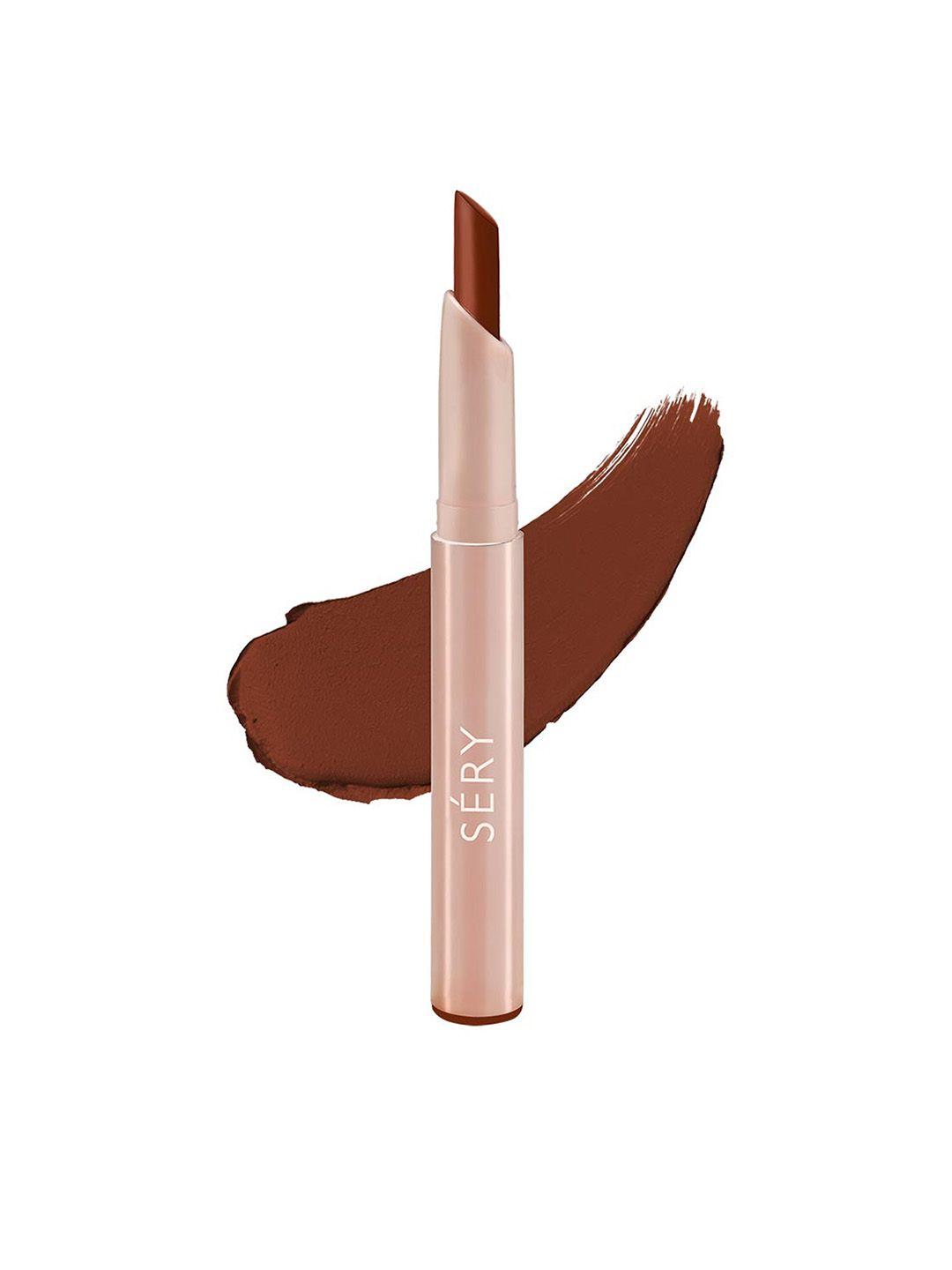 sery stay on highly pigmented smudge-proof matte lipstick with jojoba oil - silk nude