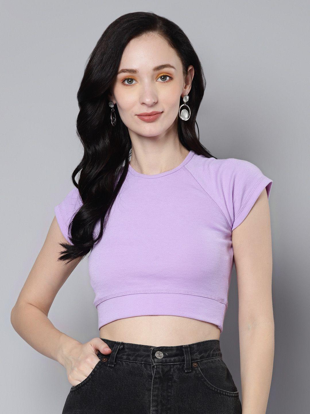 sassafras lavender crop top