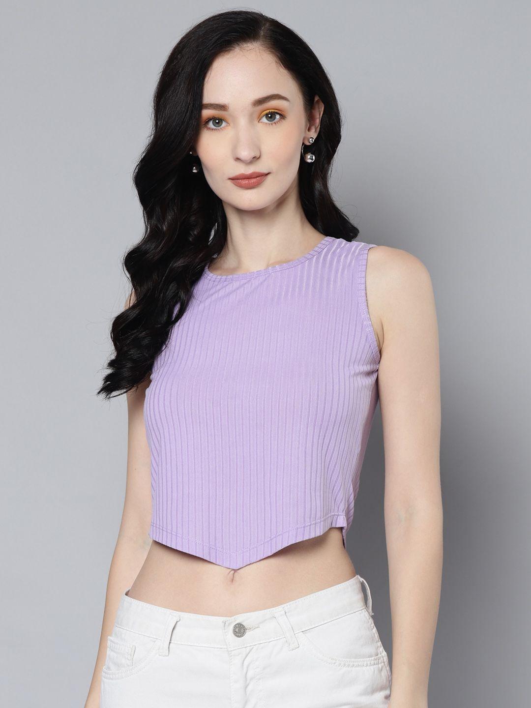 sassafras lavender crop top