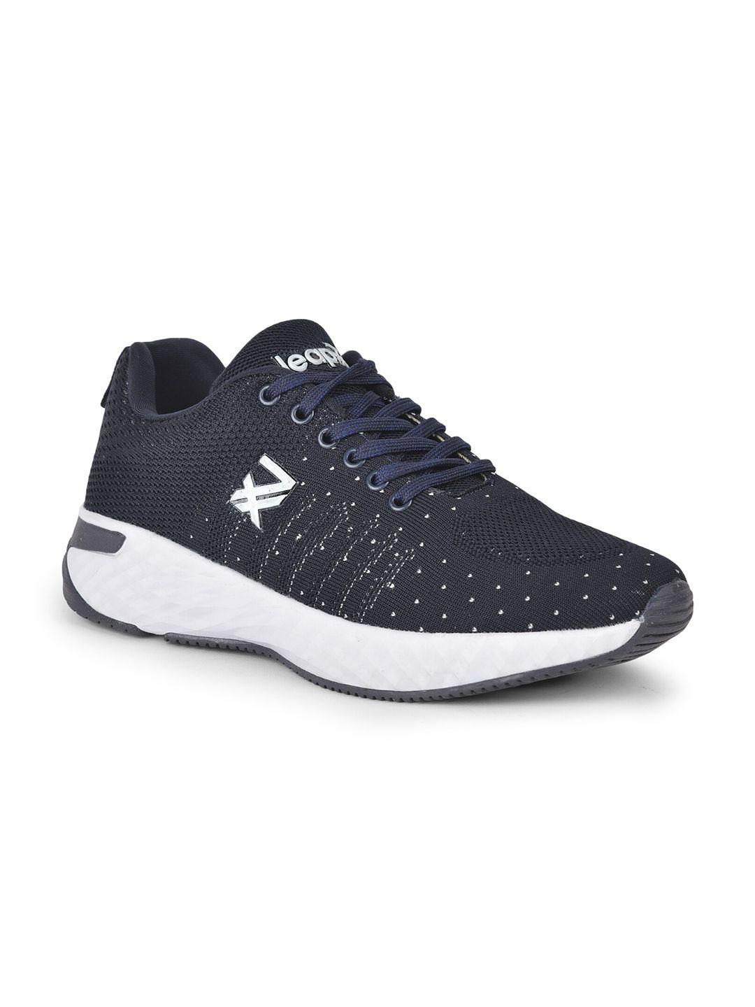 liberty men navy blue mesh running shoes