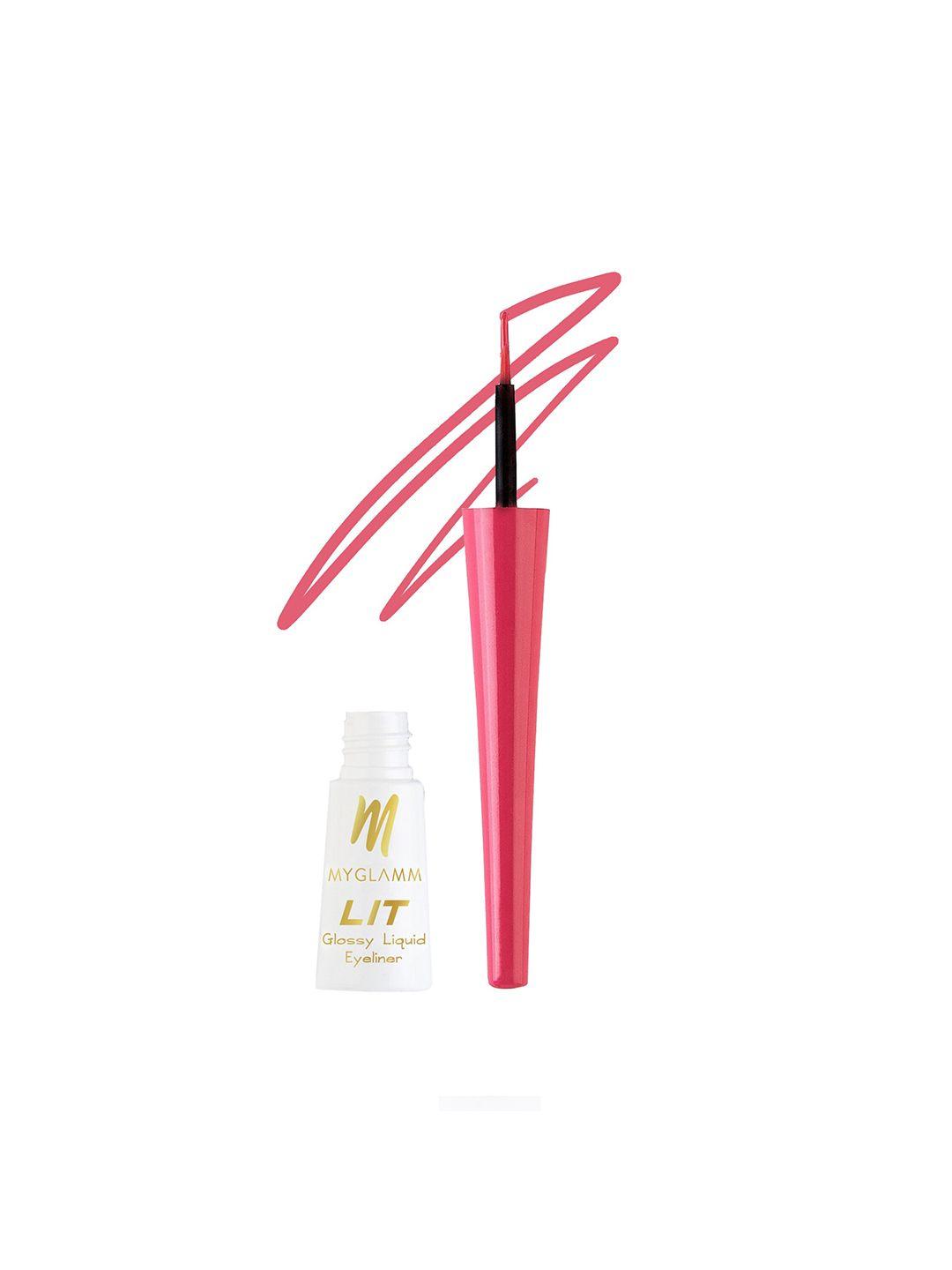 myglamm lit glossy liquid eyeliner 3.5 ml - pink rave