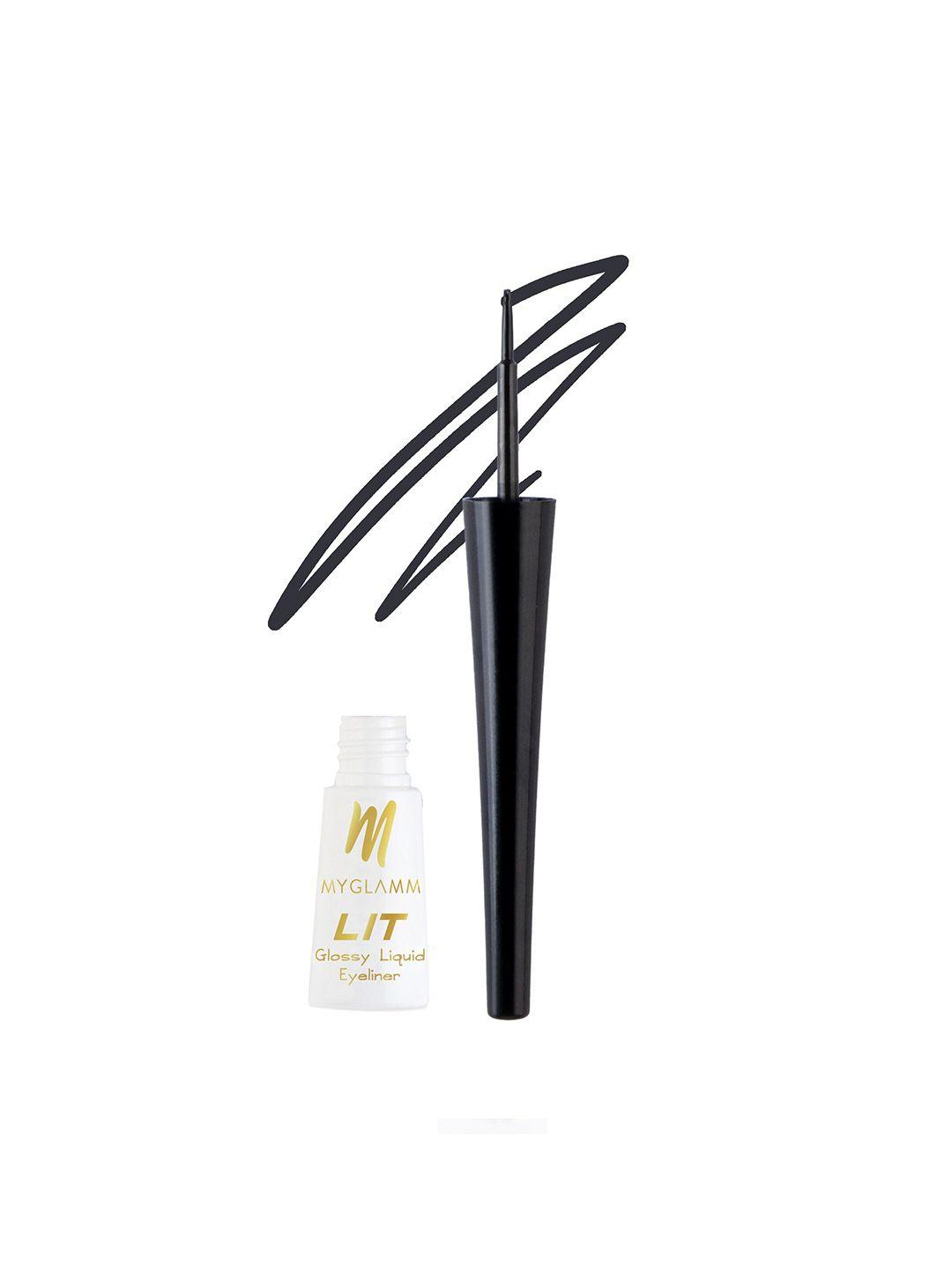 myglamm lit glossy liquid eyeliner 3.5 ml - black party