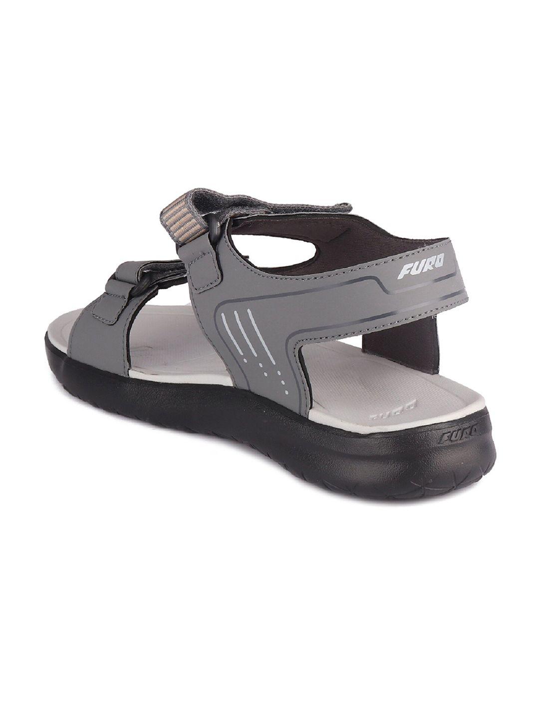 furo by red chief men grey solid sports sandals