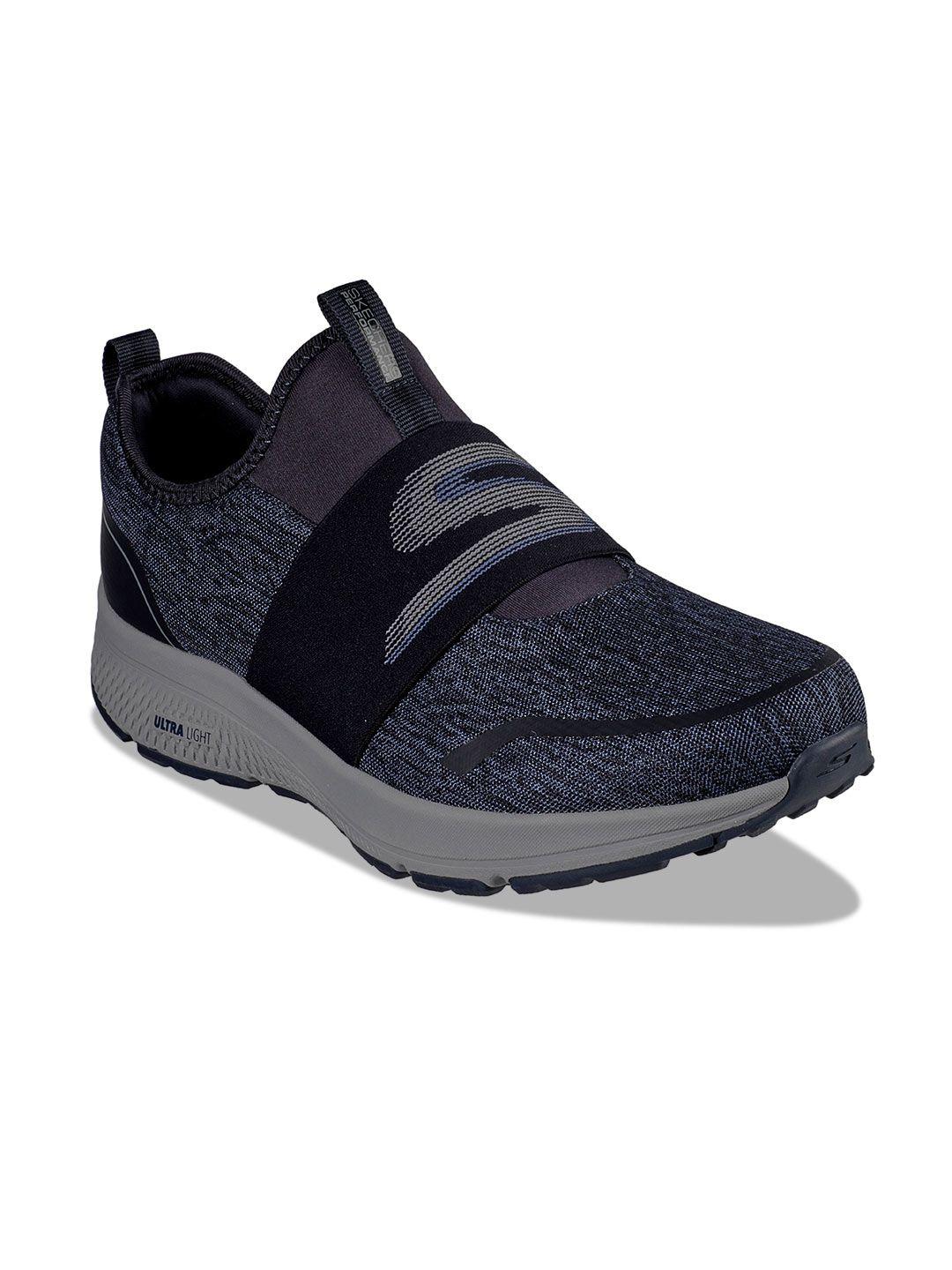 skechers men navy blue mesh walking non-marking shoes