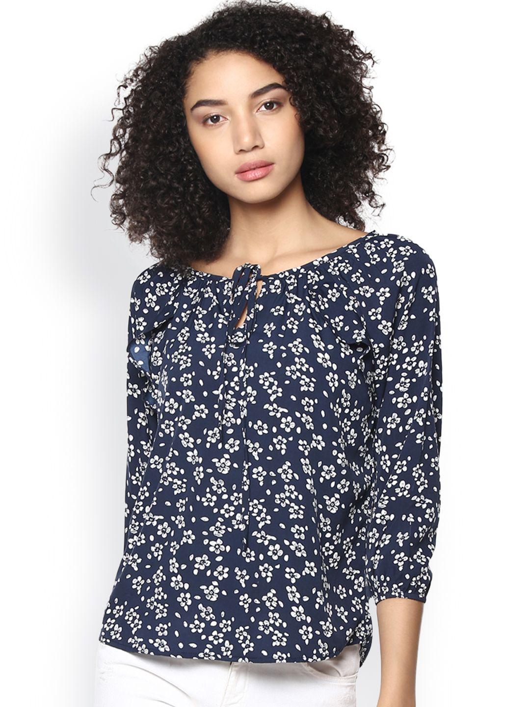 harpa navy floral print top