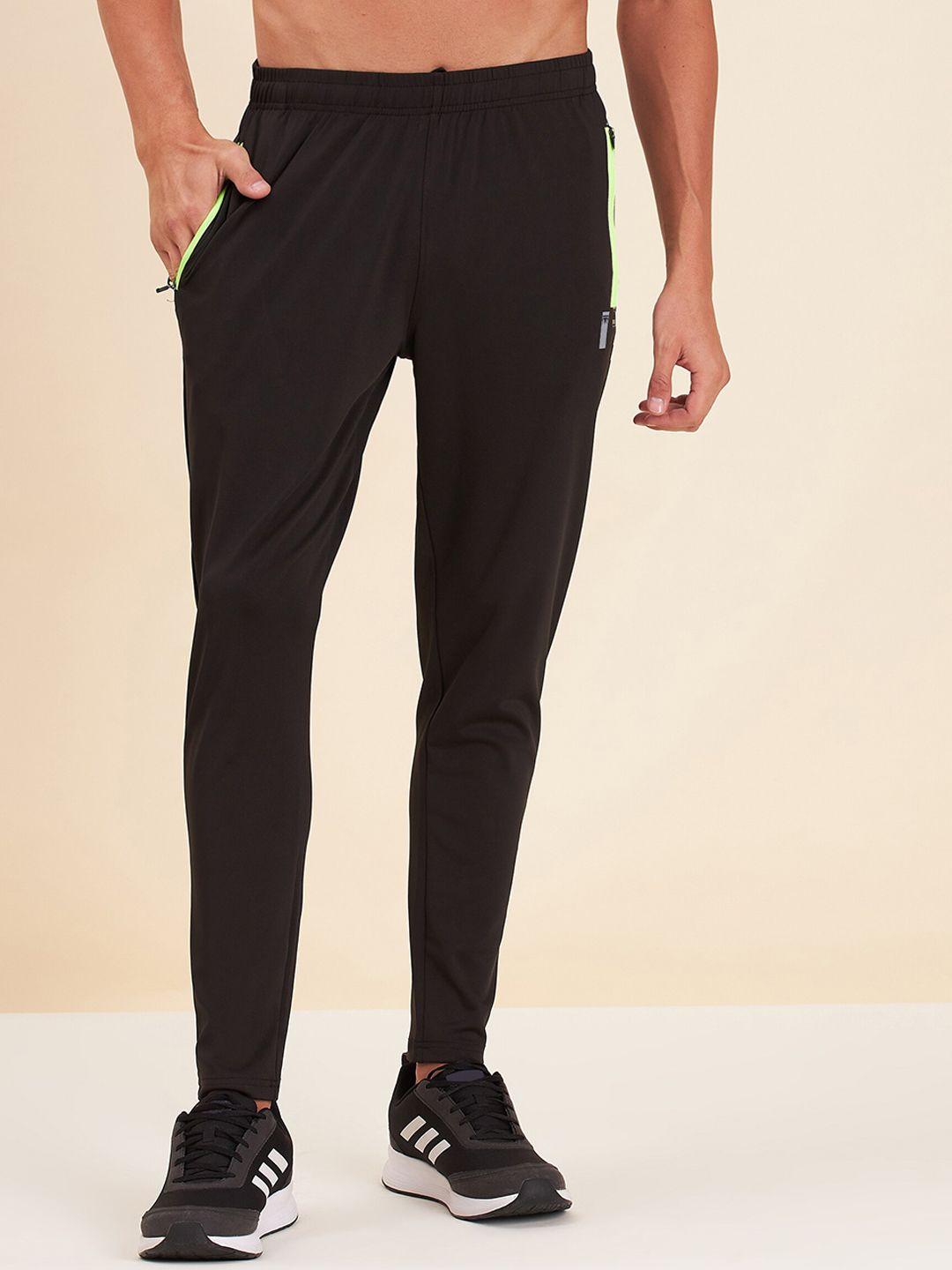 mascln sassafras men black solid slim-fit track pants