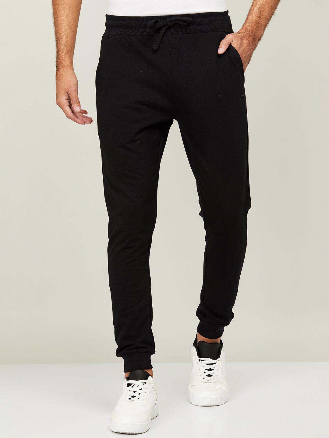 fame forever by lifestyle men black solid track pants