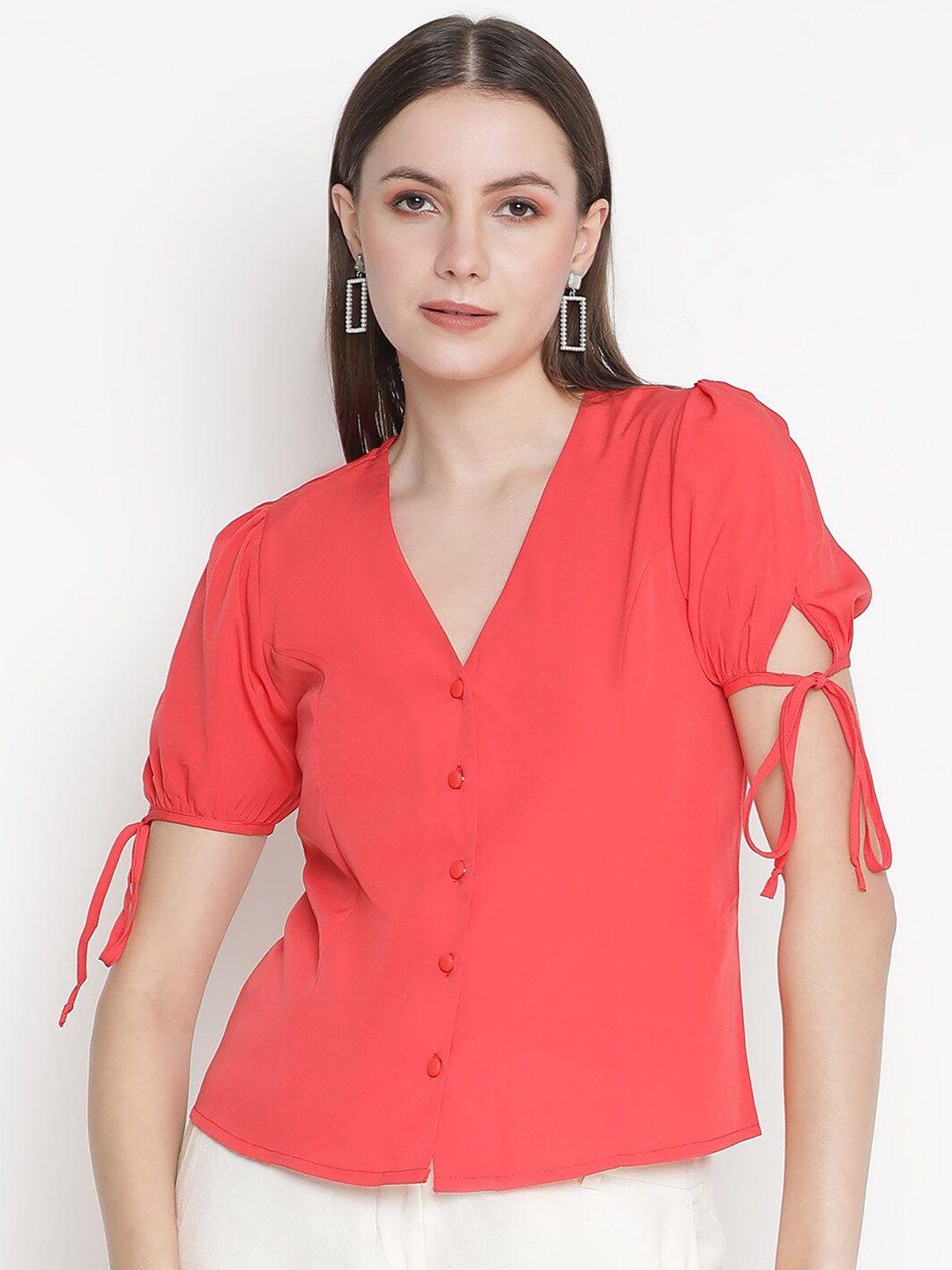 oxolloxo coral red & dubarry wrap top