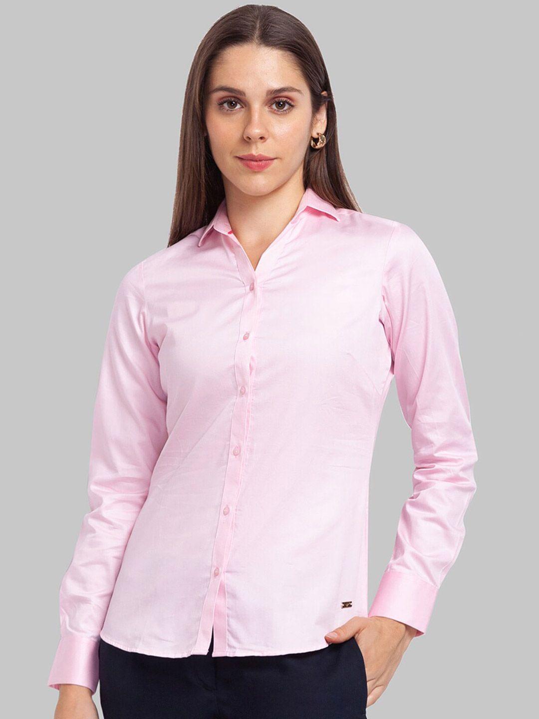 park avenue women red casual shirt