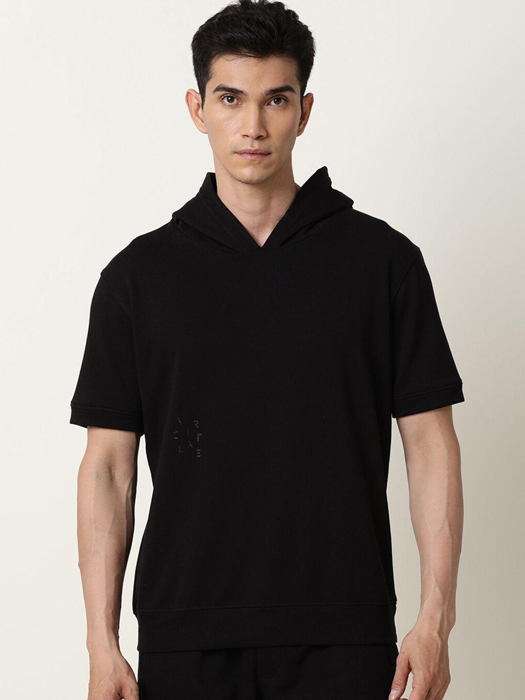 articale men black slim fit t-shirt