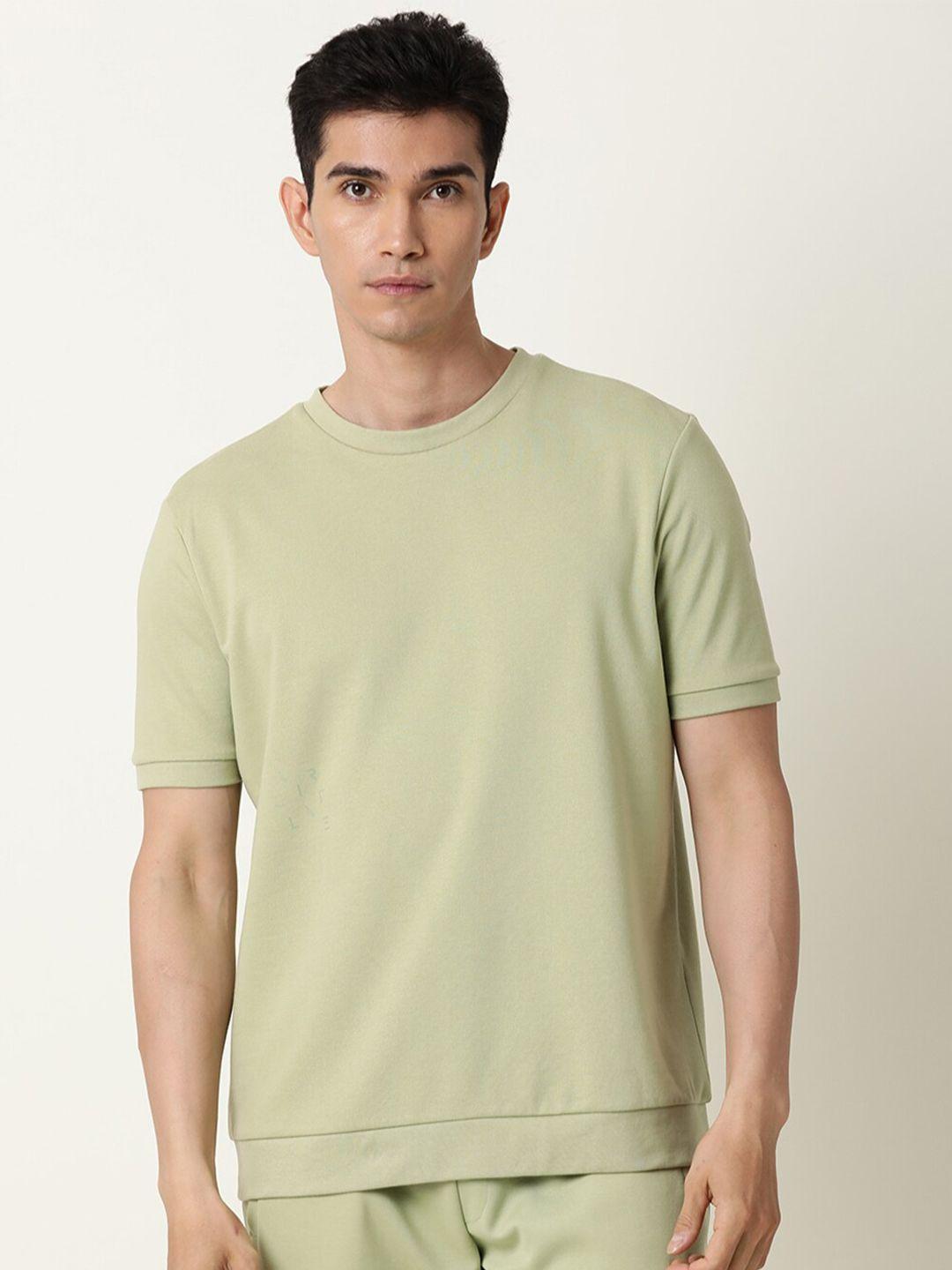 articale men raw edge slim fit t-shirt