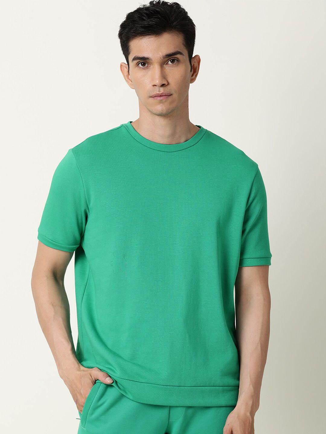 articale men green slim fit t-shirt