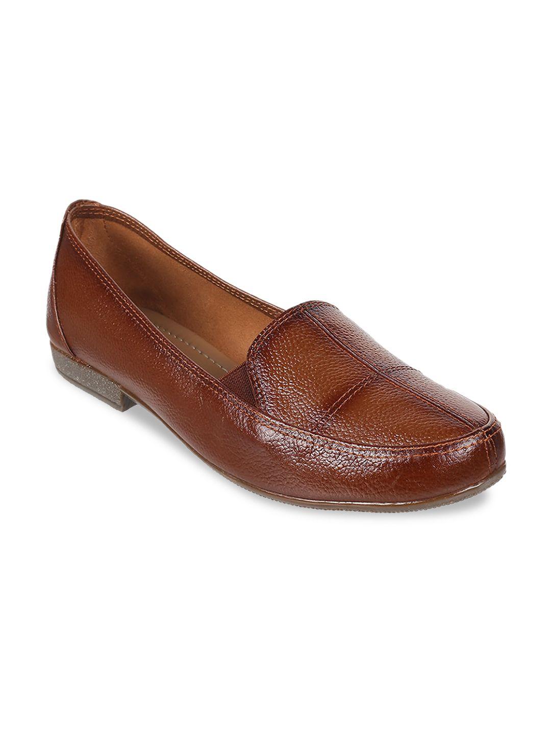 walkway by metro women tan textured ballerinas flats