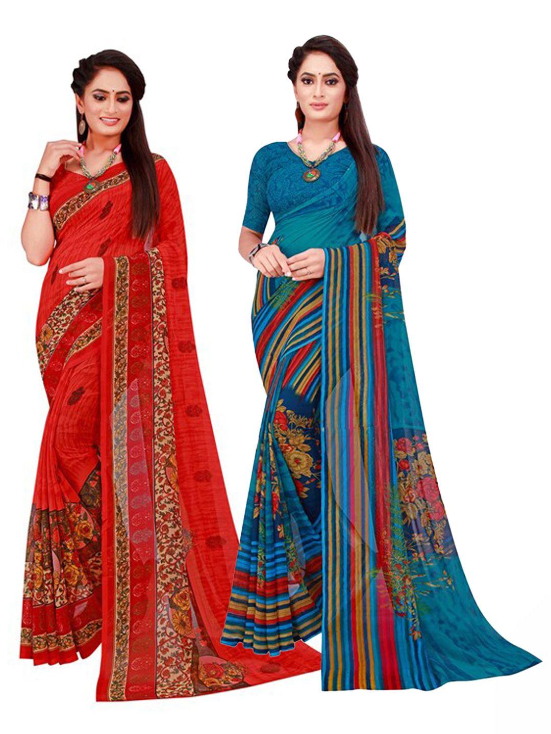 saadhvi women turquoise blue sarees