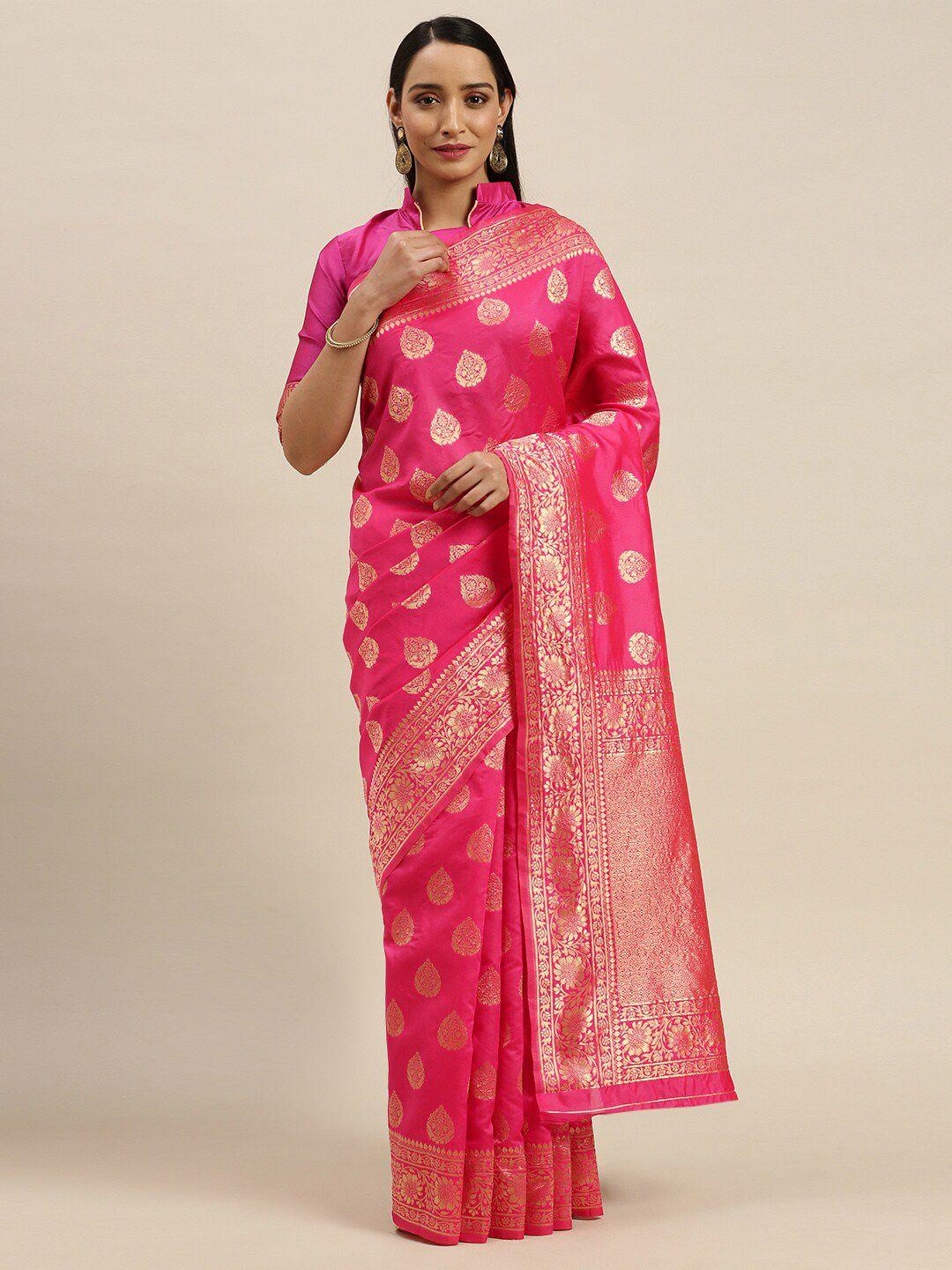 shavya women fuchsia sarees