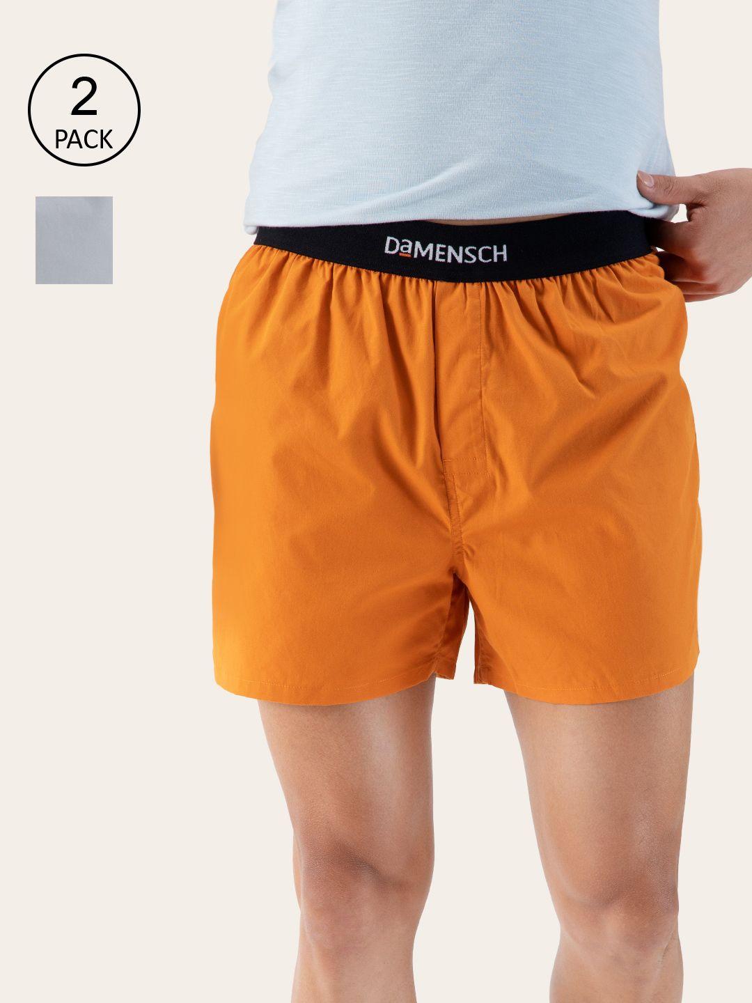 damensch men pack of 2 assorted ultra-light cotton regular fit inner boxer