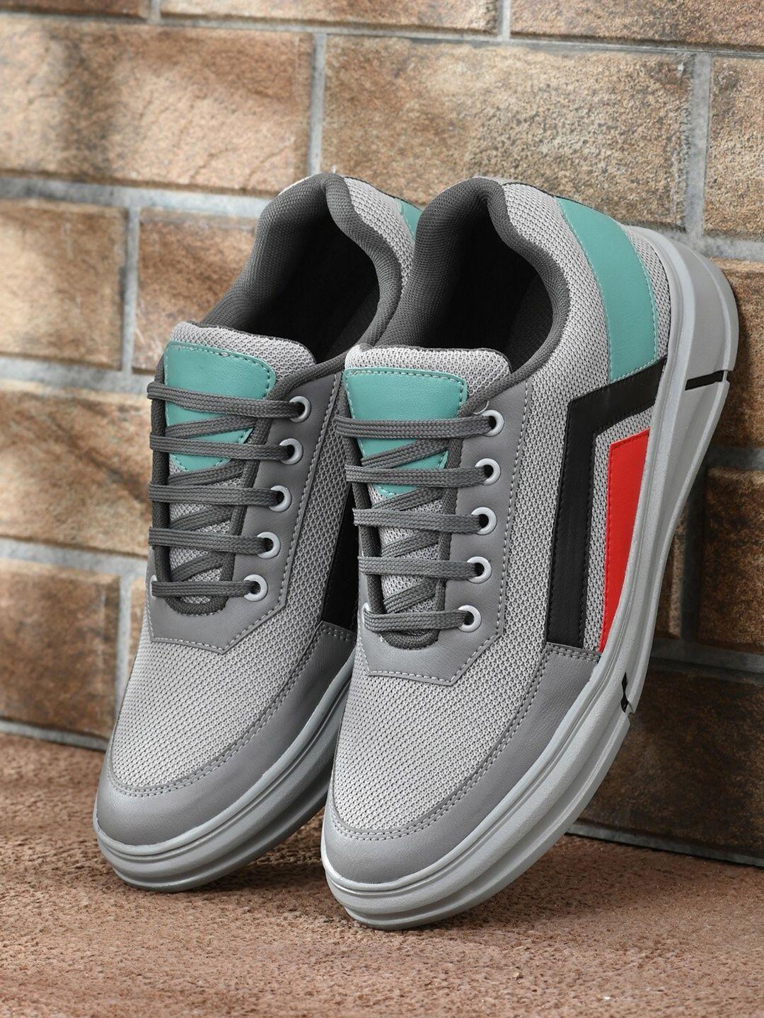 mast & harbour men grey striped sneakers