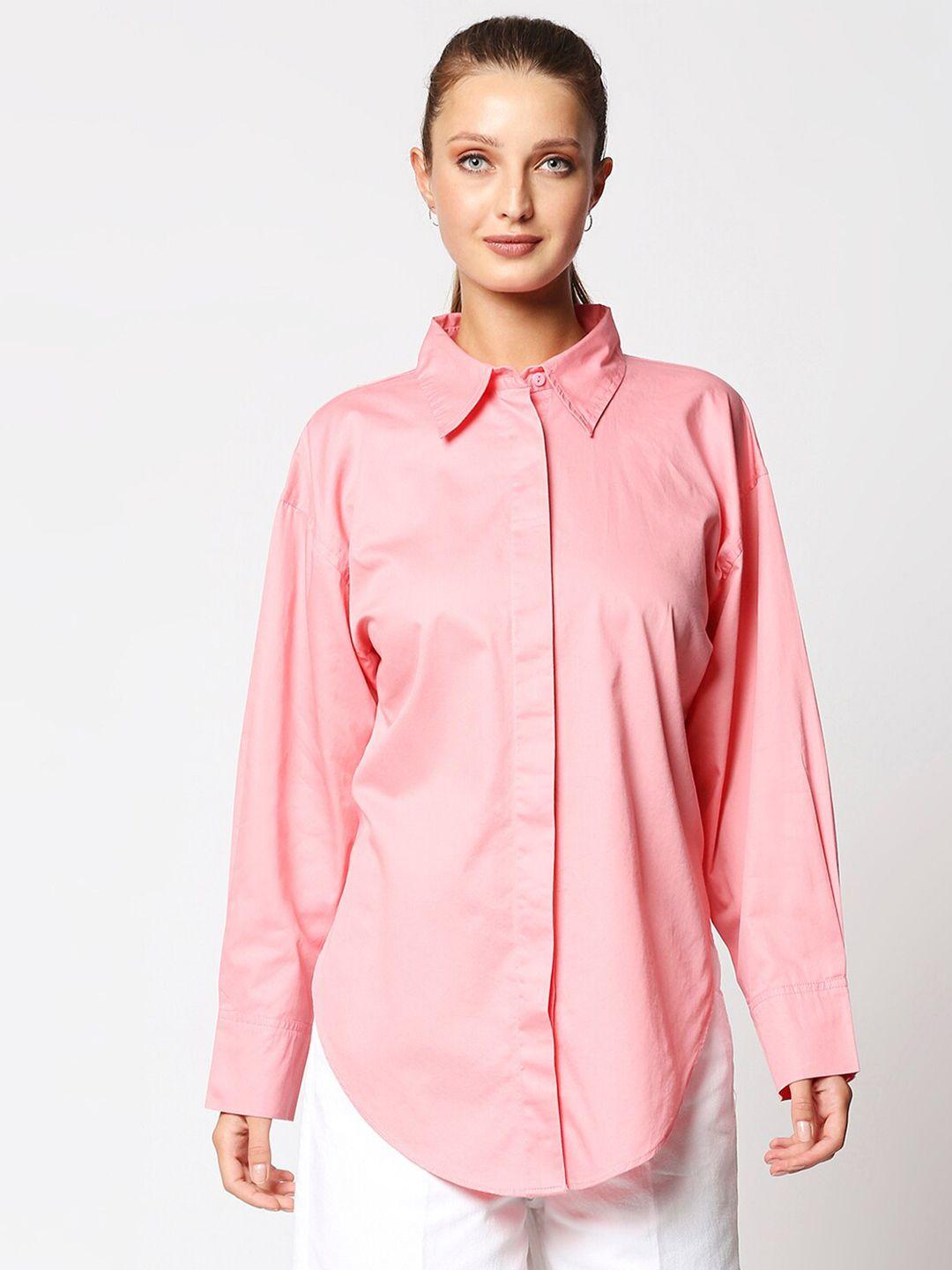 remanika women pink comfort casual shirt