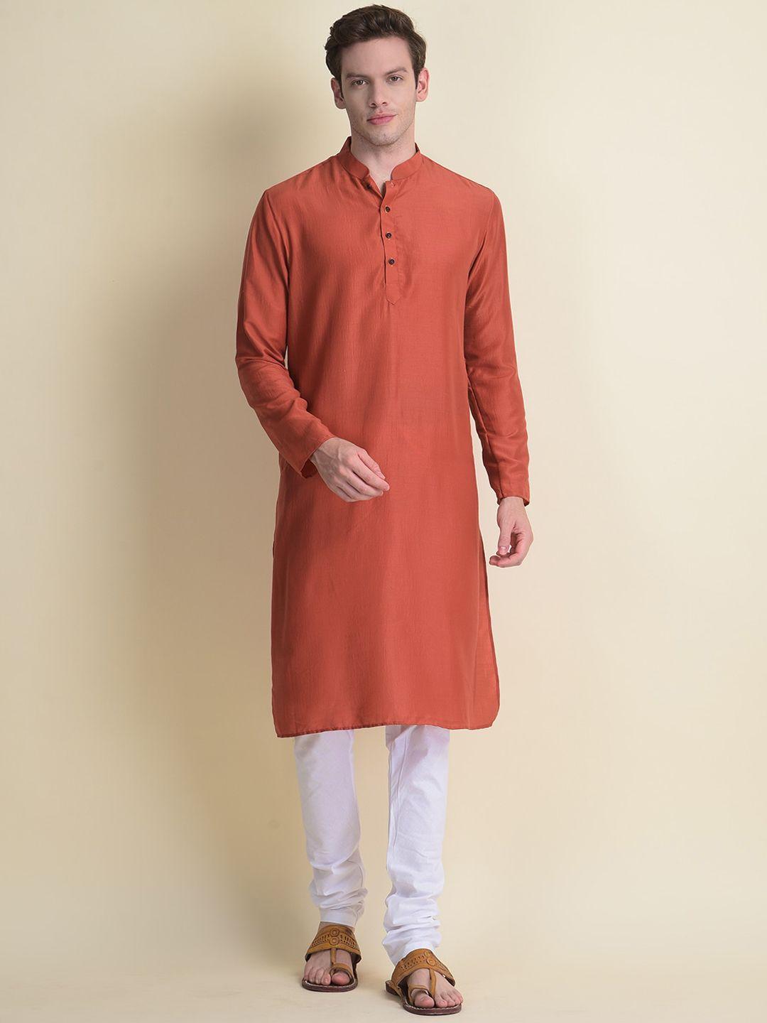 namaskar men red thread work kurta