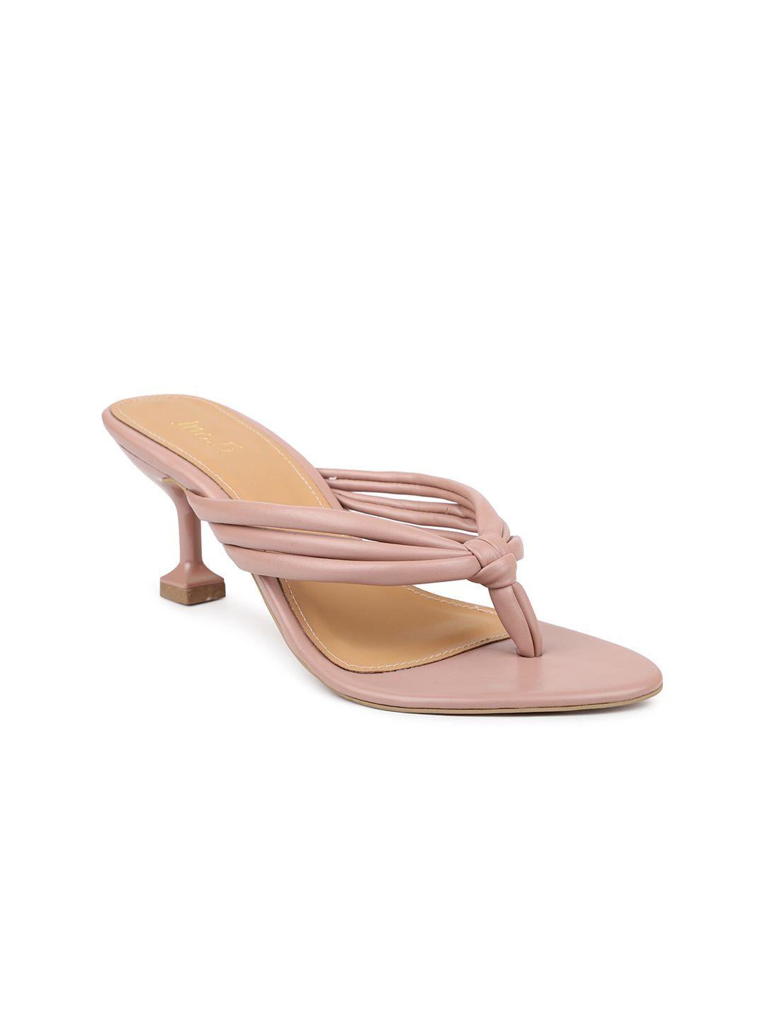 inc 5 nude-coloured & beige kitten sandals