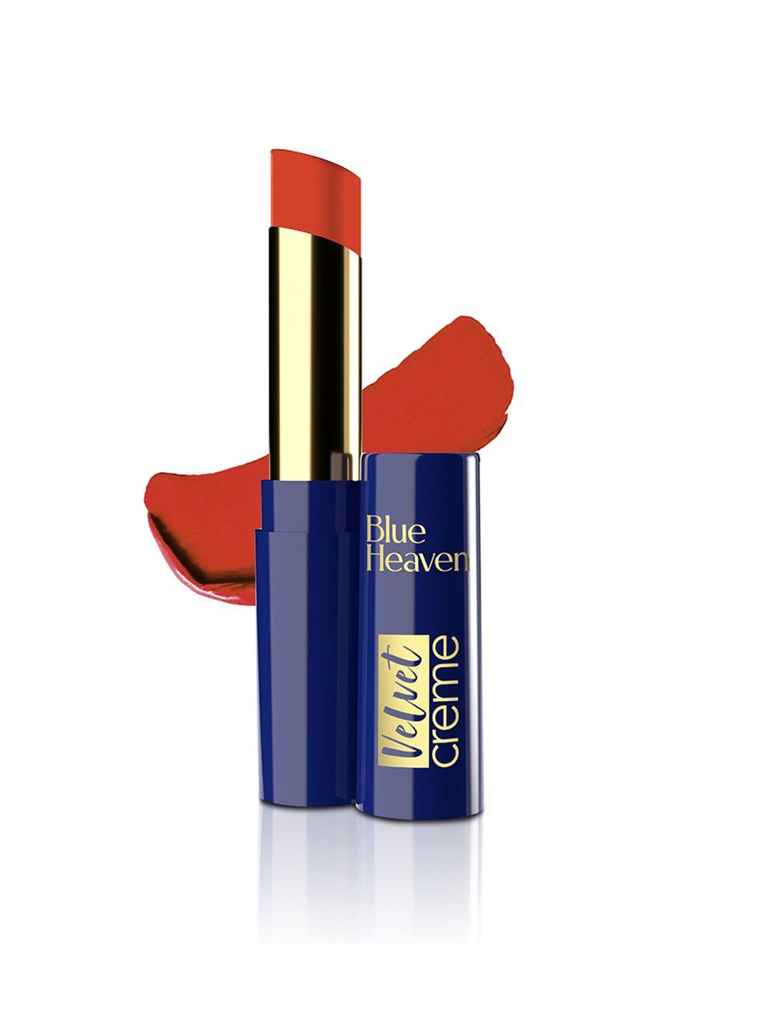 blue heaven velvet creme long lasting lightweight & hydrating lipstick - burnt orange