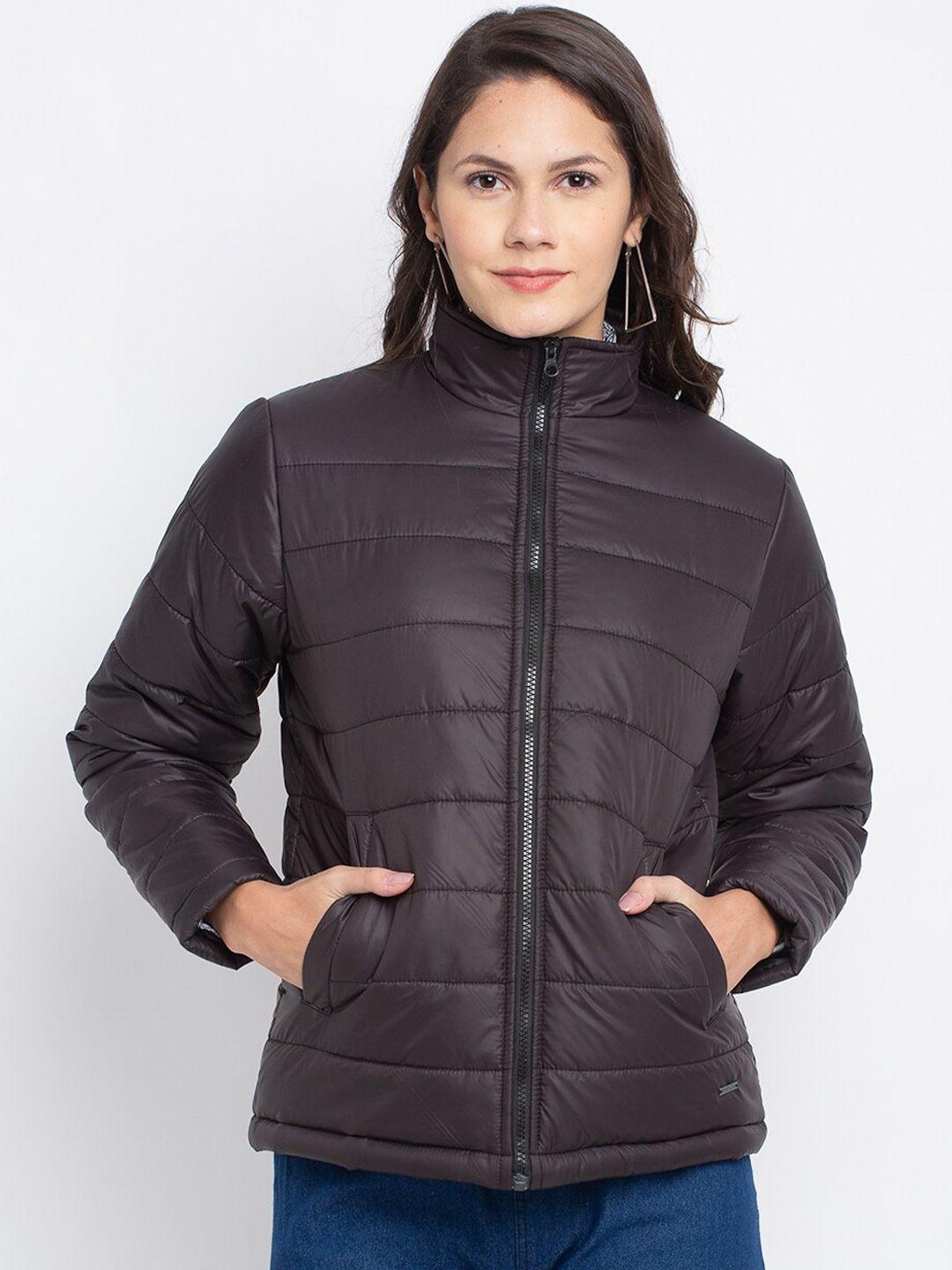 perfkt-u women black lightweight antimicrobial padded jacket