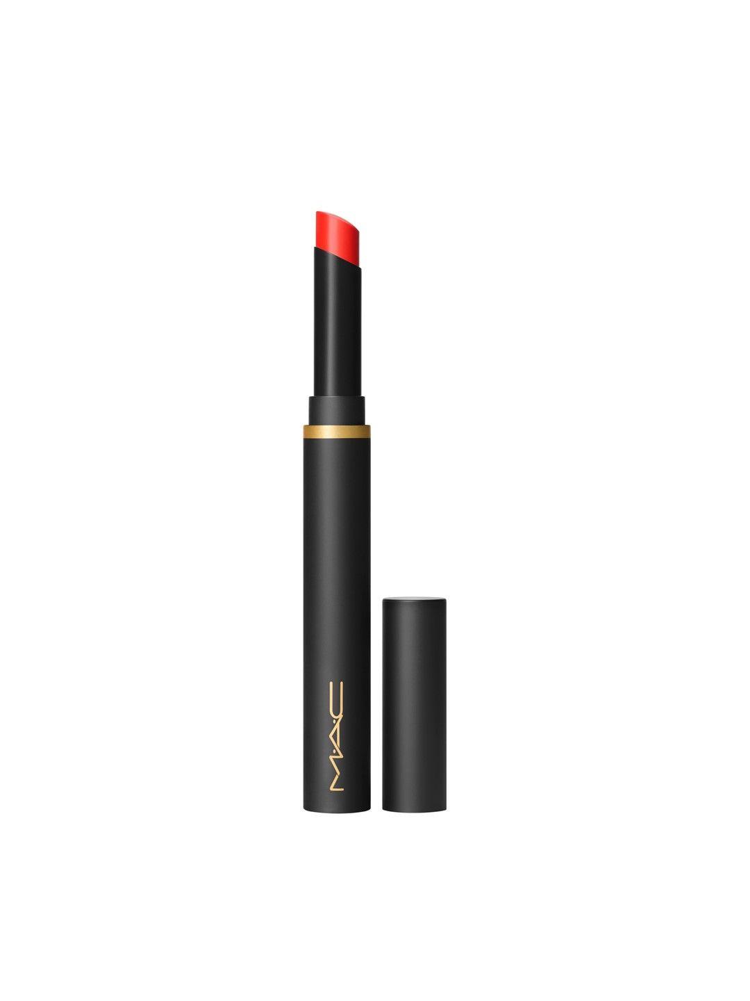 m.a.c long wear hydrating powder kiss velvet blur slim lipstick - devoted to danger