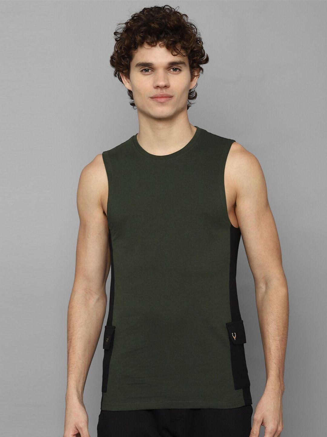 allen solly tribe men olive green t-shirt