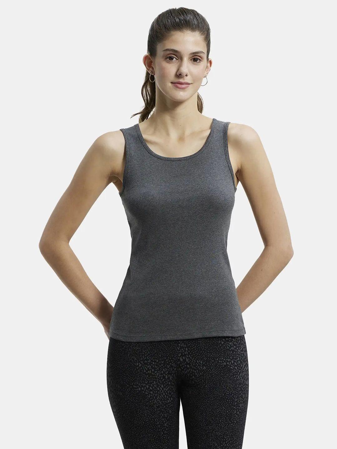 jockey women grey tank top