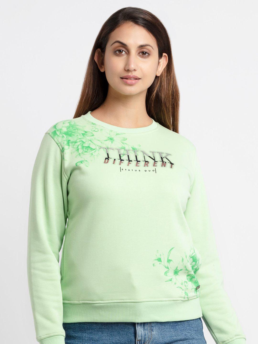 status quo women green sweatshirt