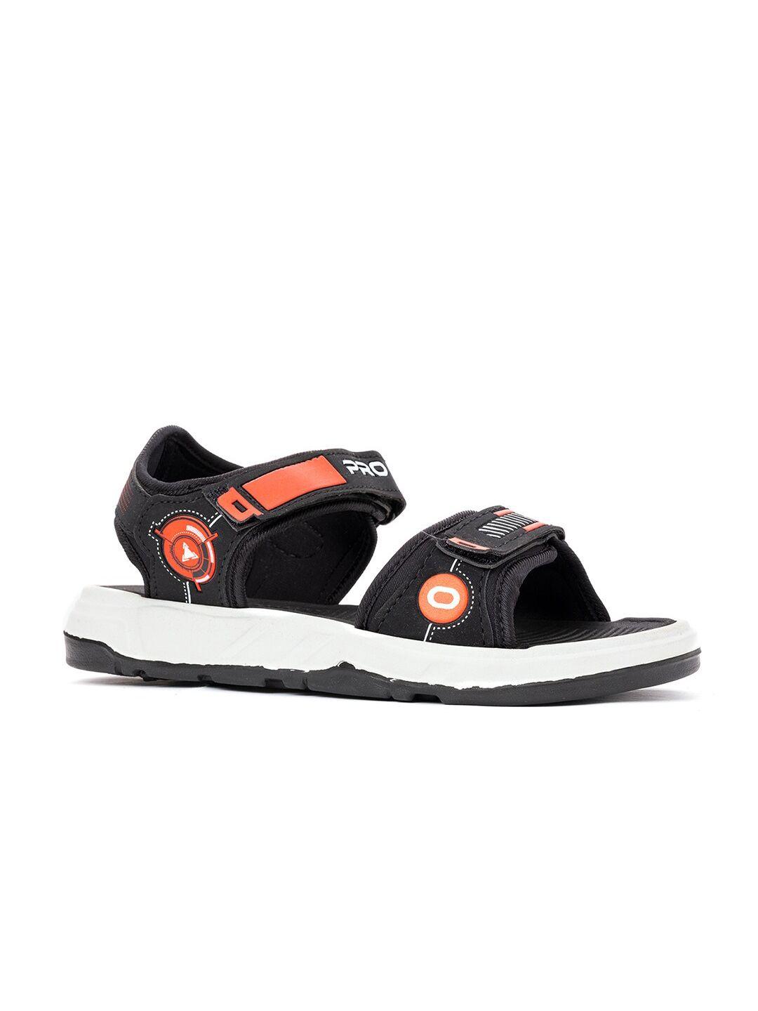 khadims mens black & orange sports sandals