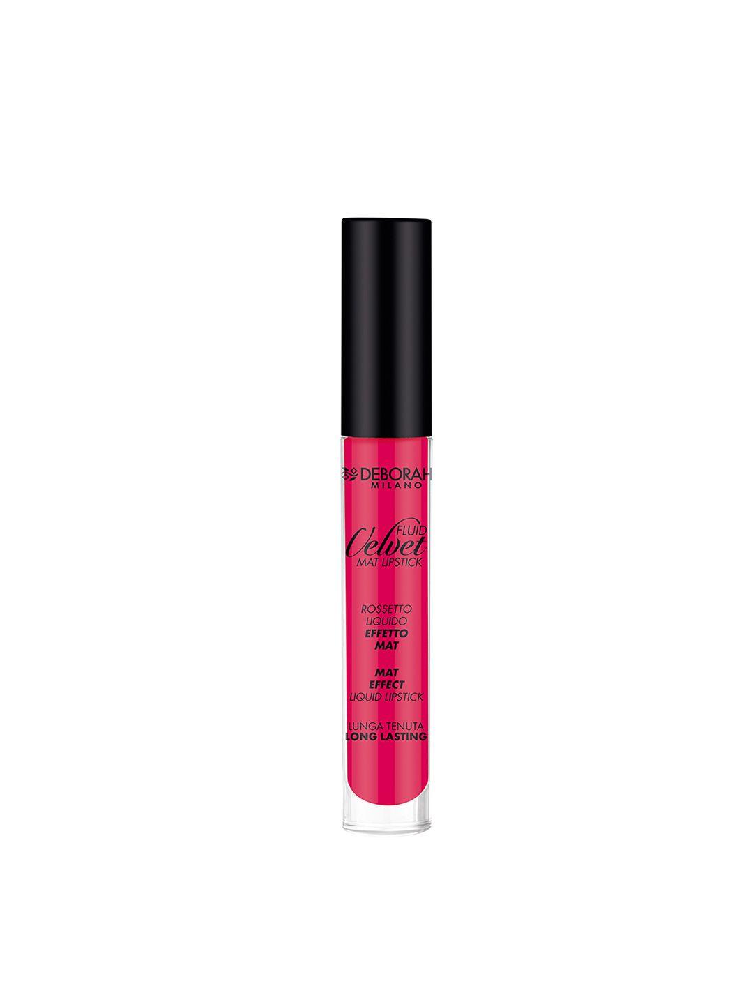 deborah milano rossetto shocking fuchsia fluid velvet matte lipstick 04