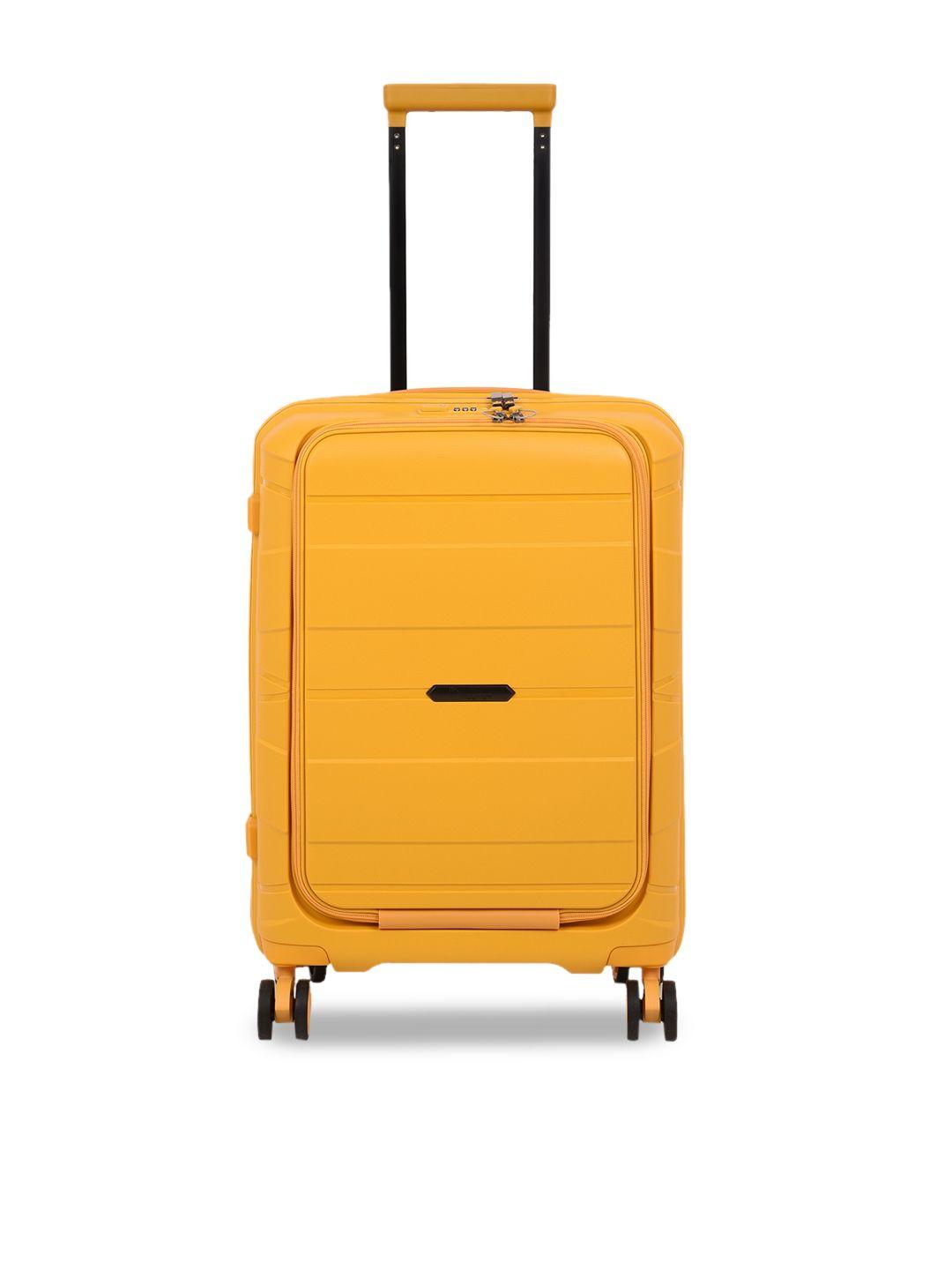 it luggage yellow solid hard-sided small trolley bag