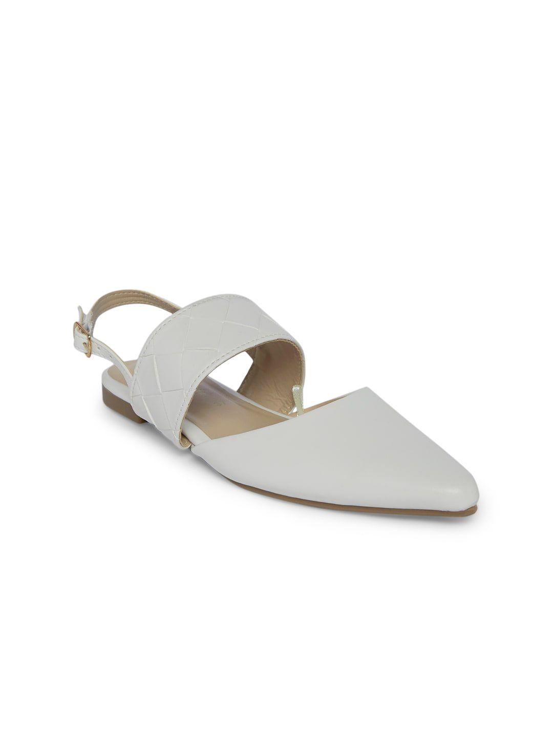 forever glam by pantaloons women off white mules flats