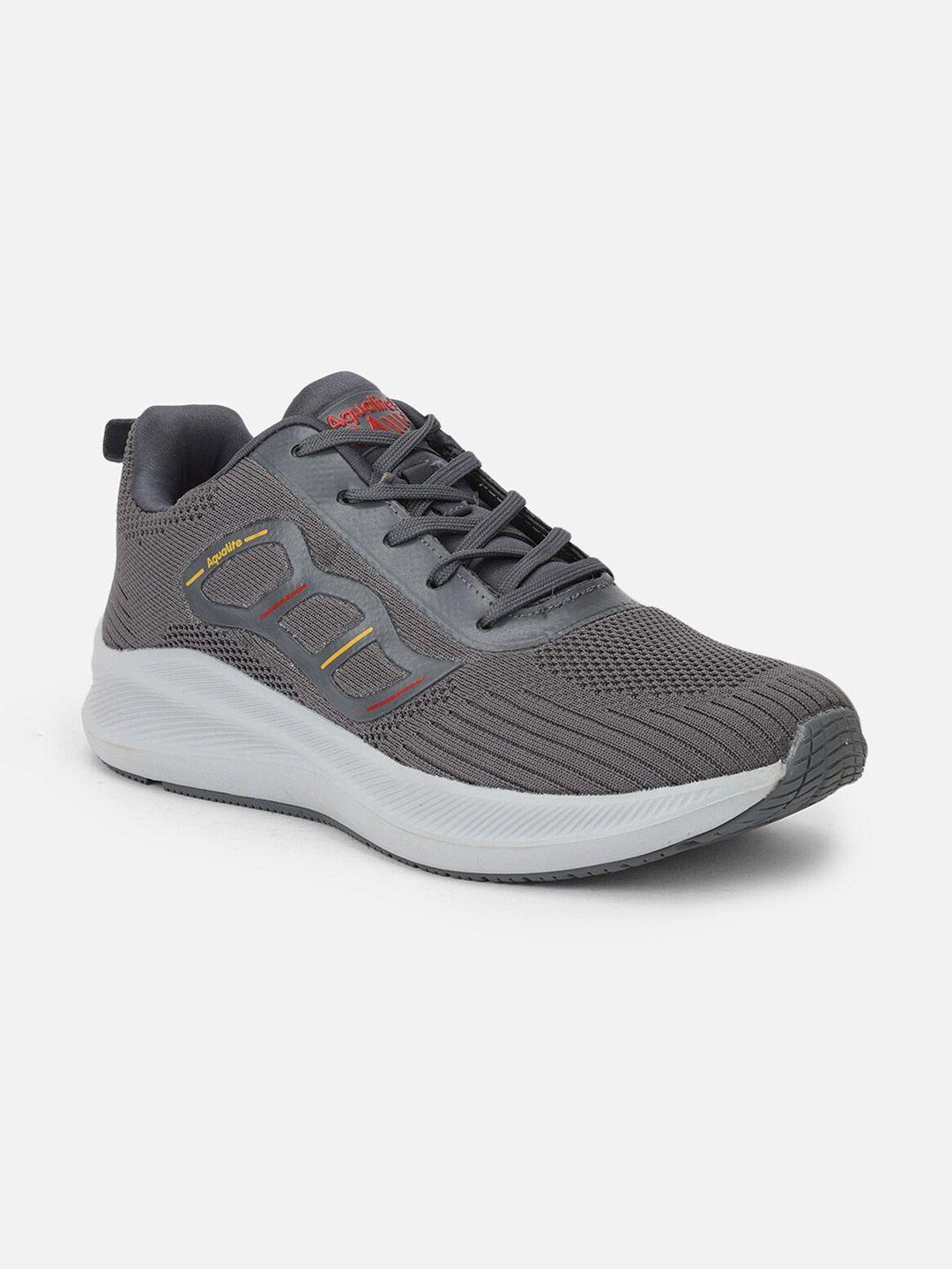 aqualite men grey mesh running non-marking shoes