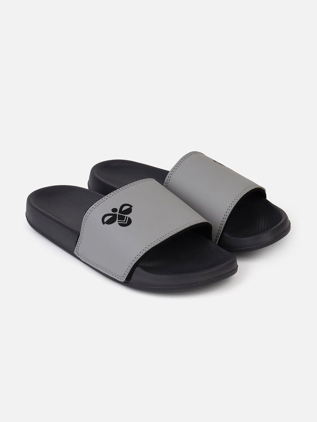 hummel women grey & black sliders